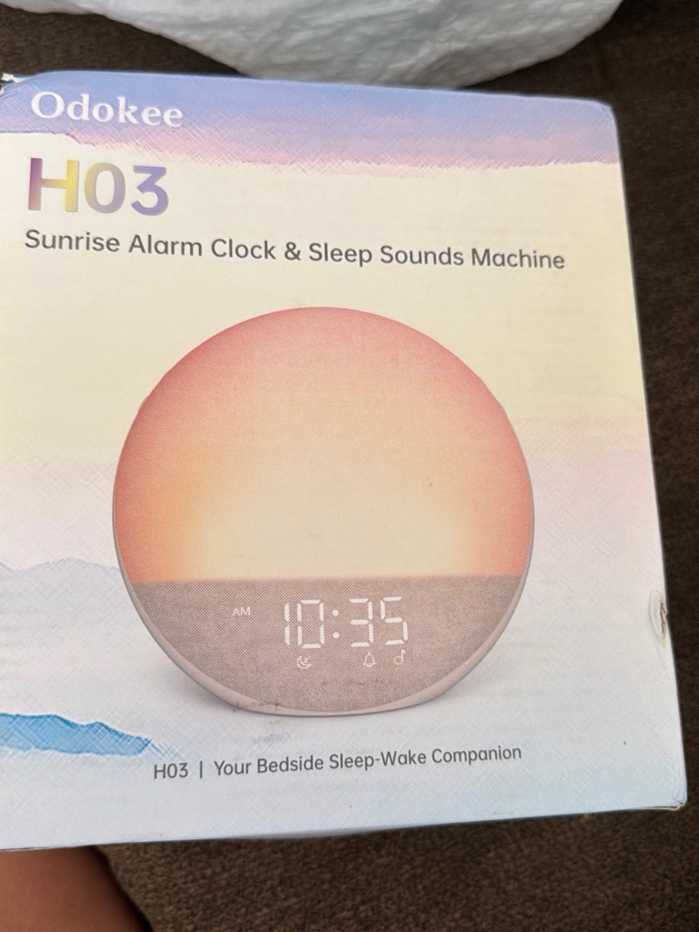 H03 Sunrise Alarm Clock & Sleep Sounds Machine - Peach/Beige